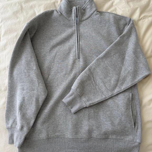 Aritzia - Cozy Sweatfleece Boyfriend 1/2 Zip Sweatshirt size M - Picture 8 of 8